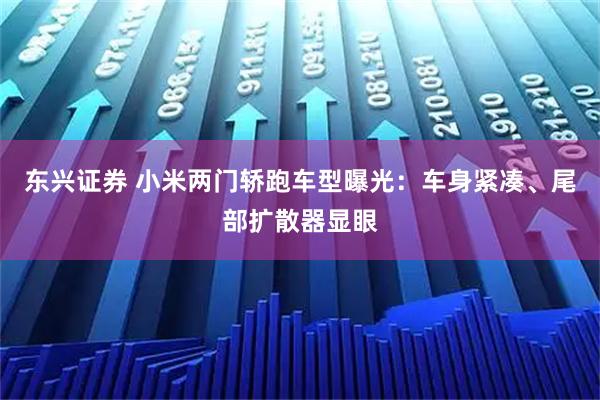 东兴证券 小米两门轿跑车型曝光：车身紧凑、尾部扩散器显眼